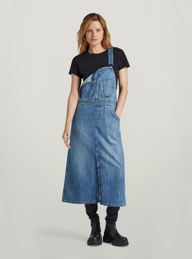 Midi Dungaree Dress